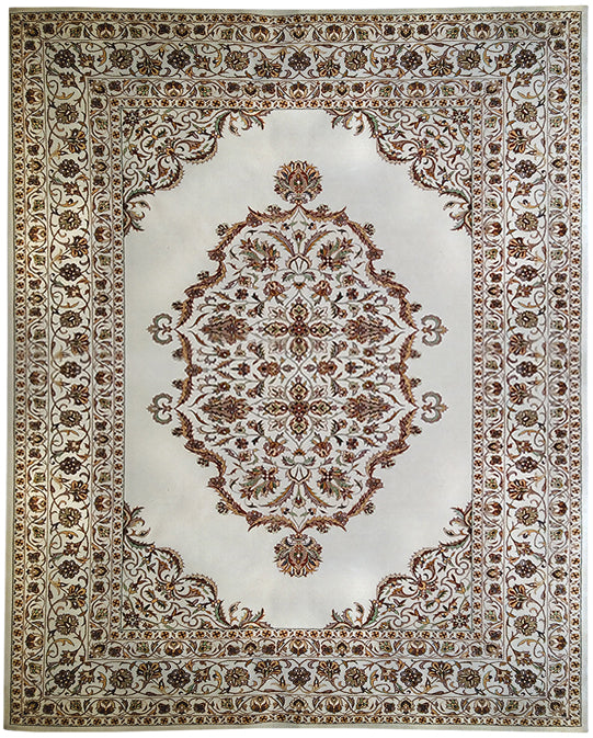 Luxury hand knotted carpet made from Wool & Botanical Silk