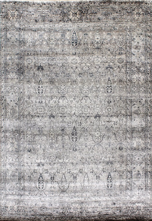 Luxury hand knotted carpet made from 100% Bamboo Silk