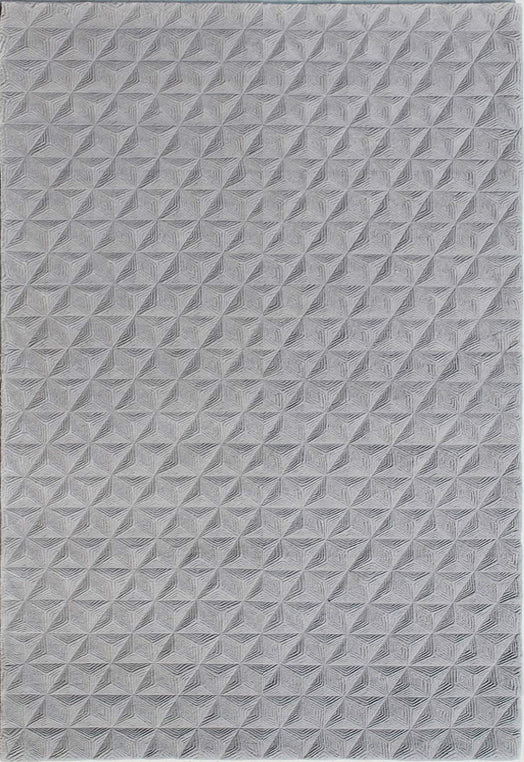 Hands AMBONY Light Grey Luxury Carpet - 100% Wool, Hand Tufted (4'6" x 6'6")