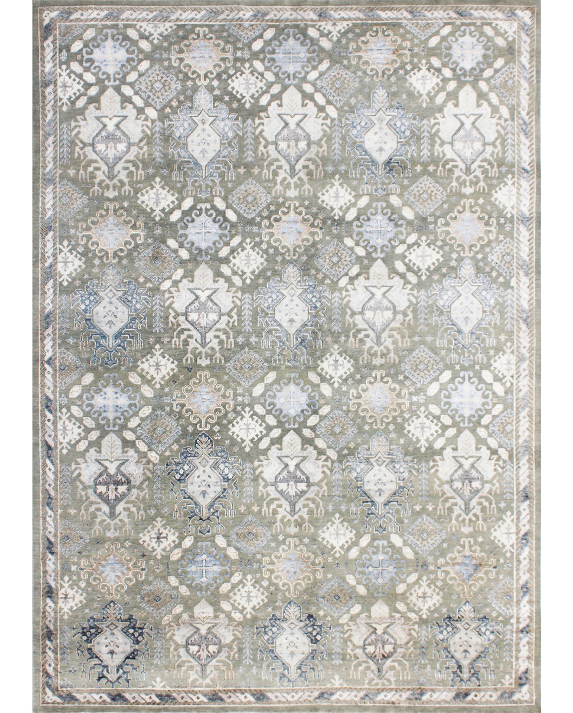 Hands ARRAN Assorted Luxury Carpet - Wool & Bamboo Silk, Hand Knotted (6' x 9')