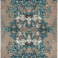 Hands AKASA Turquoise Luxury Carpet - Wool, Pure Silk & Linen, Hand Knotted (5'6" x 8')