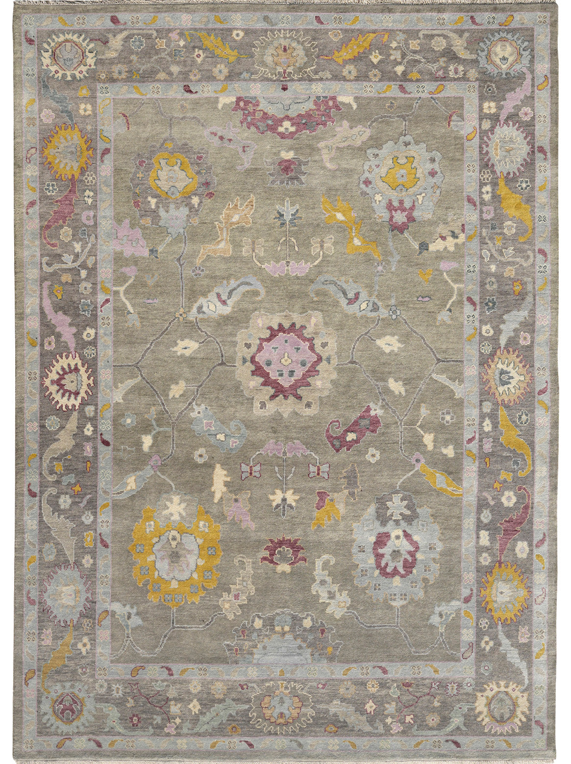 Hands DL 4221 Assorted Luxury Carpet - 100% Wool, Hand Knotted (10' x 14')