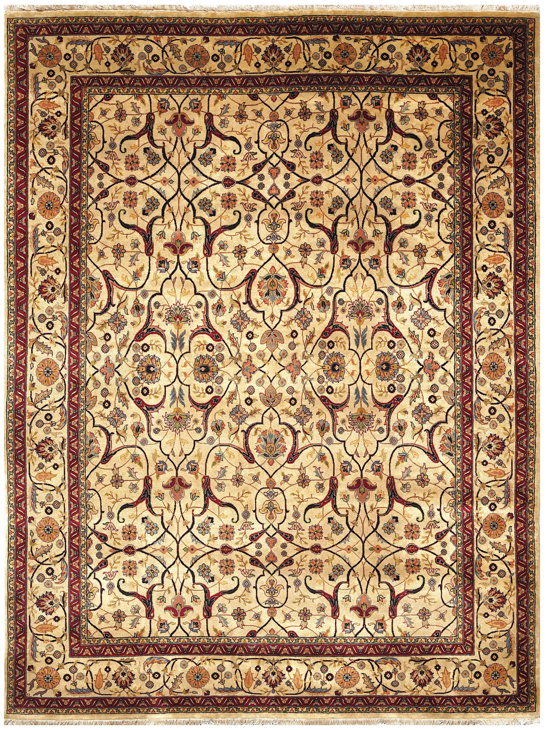 Luxury hand knotted carpet made from 100% Wool