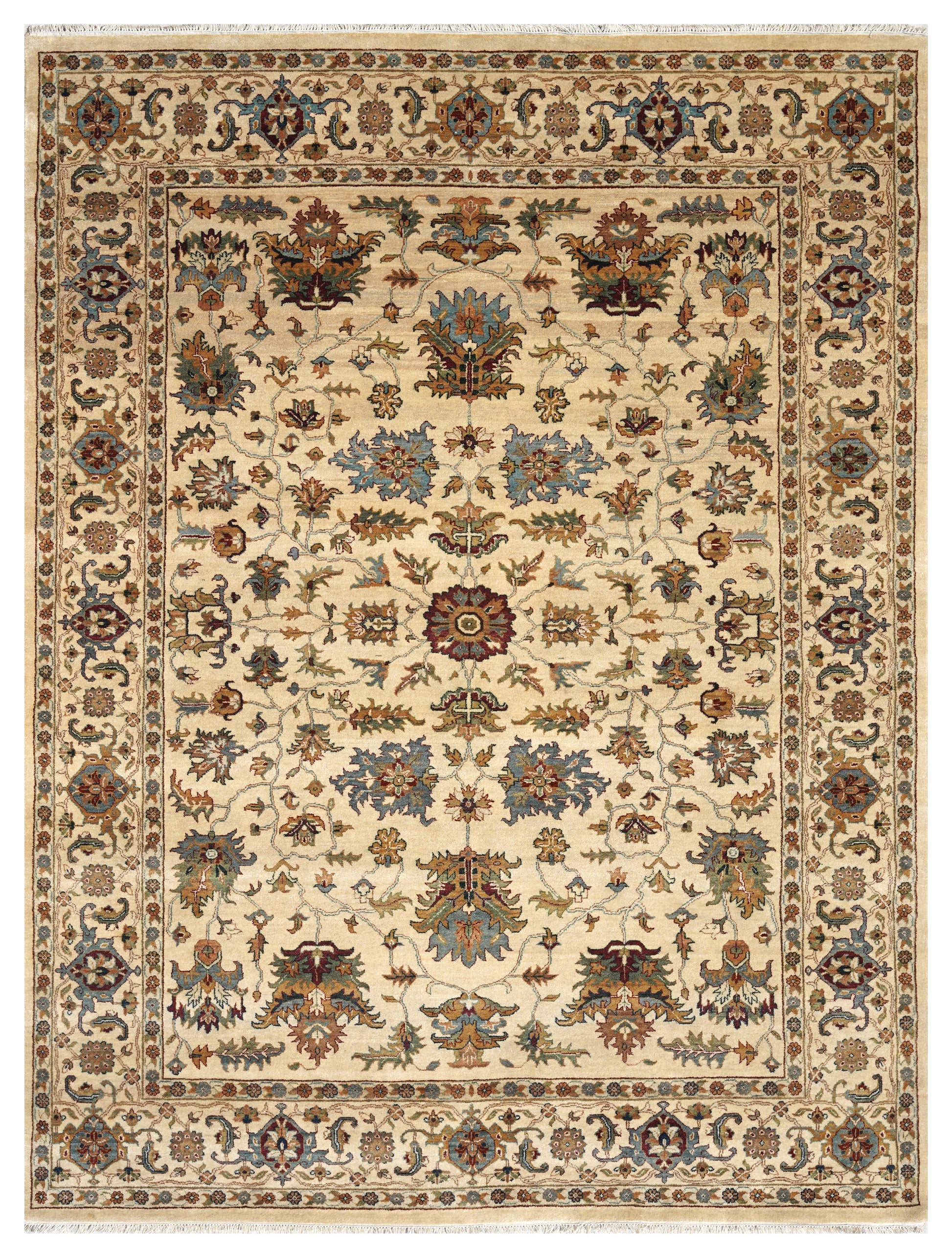 Luxury hand knotted carpet made from Wool & Silk