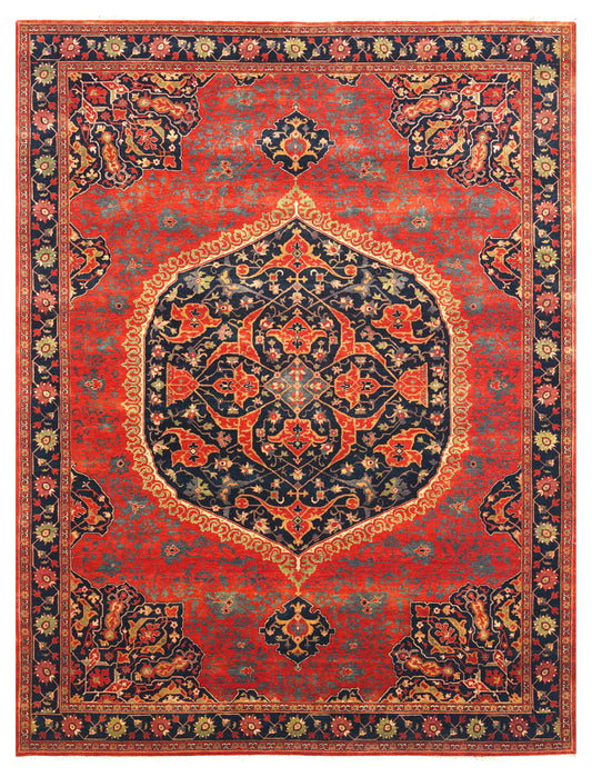 Luxury hand knotted carpet made from Wool & Silk