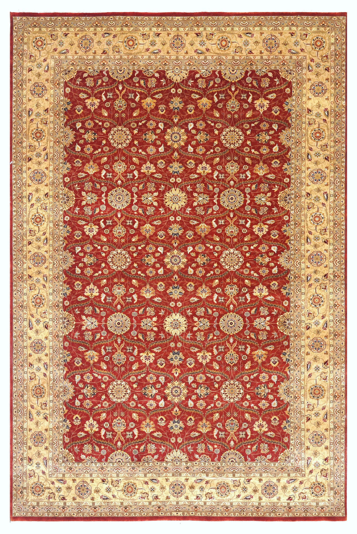 Luxury hand knotted carpet made from Wool & Silk