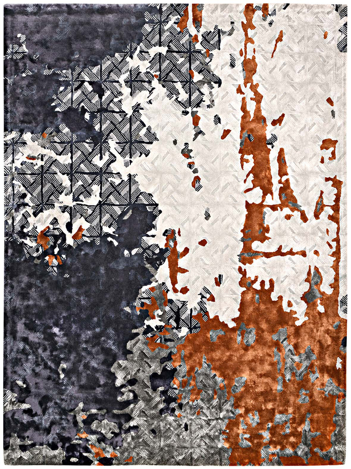 Delta Rust DELTA Rust Handmade Luxury Carpet – 100% Botanical Silk | Hand Tufted ...