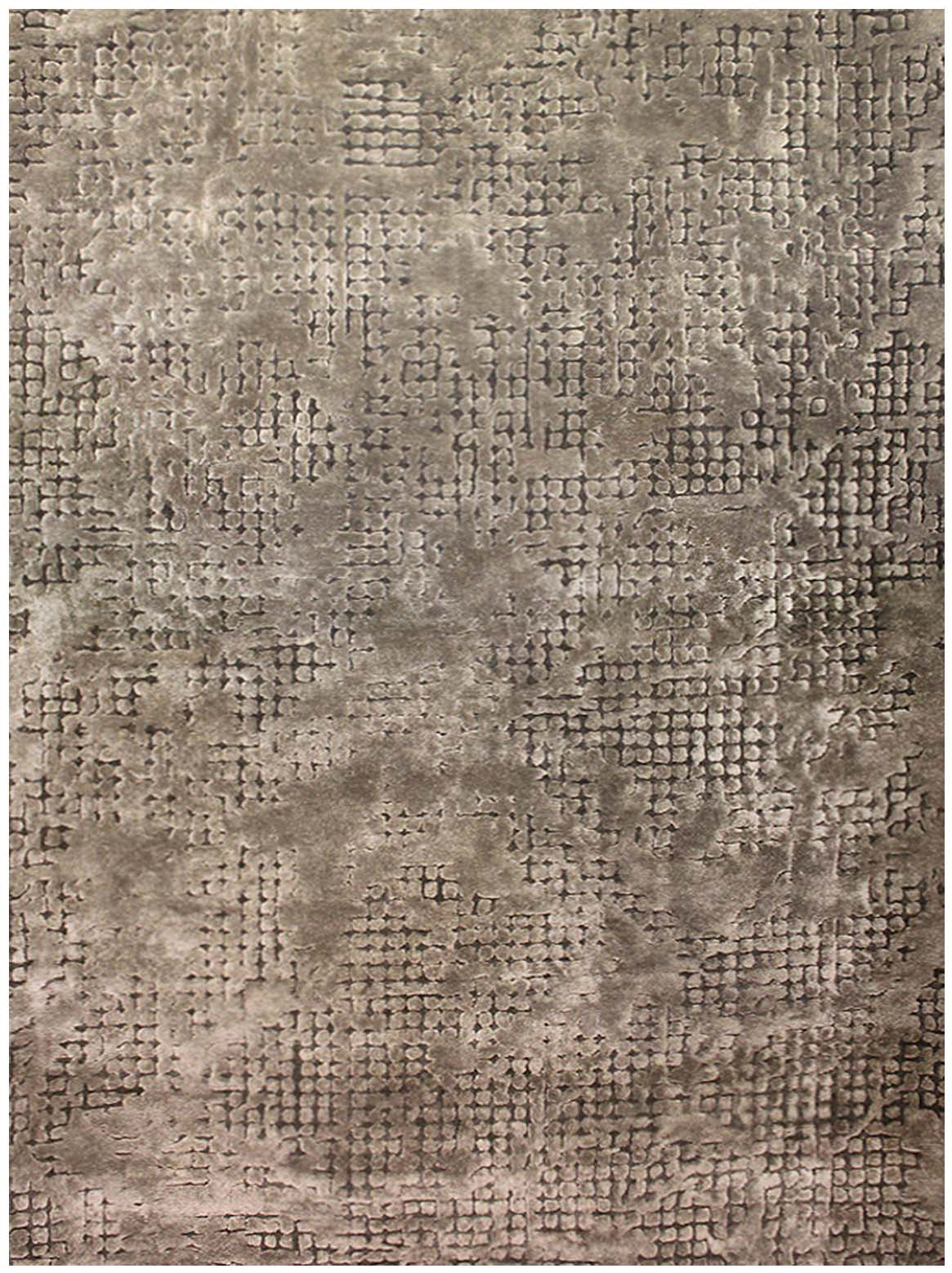 Hands FIONA Taupe Luxury Carpet - 100% Botanical Silk, Hand Tufted (3' x 5')