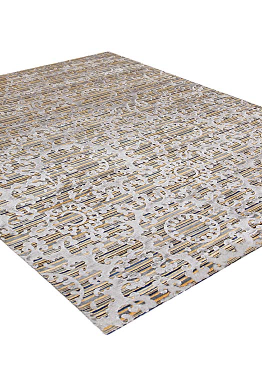 Luxury carpet in Blue Ochre color and 6' x 9' size