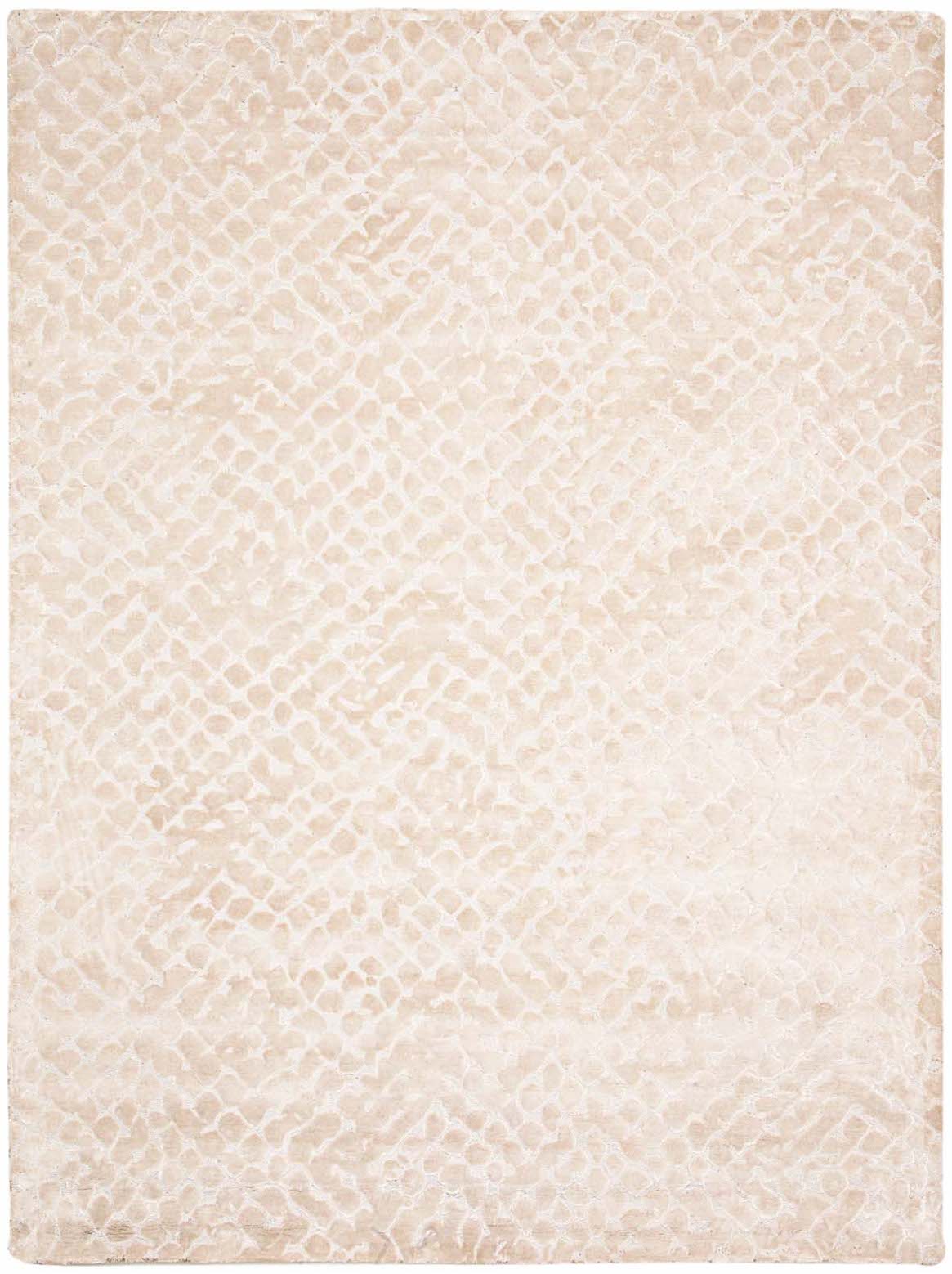 Hands INDULGE Beige Taupe Luxury Carpet - 100% Botanical Silk, Hand Tufted (3' x 5')