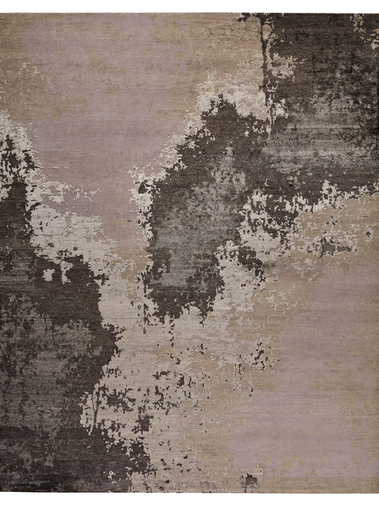 Hands JORD Grey Luxury Carpet - Wool & Bamboo Silk, Hand Knotted (8' x 10')