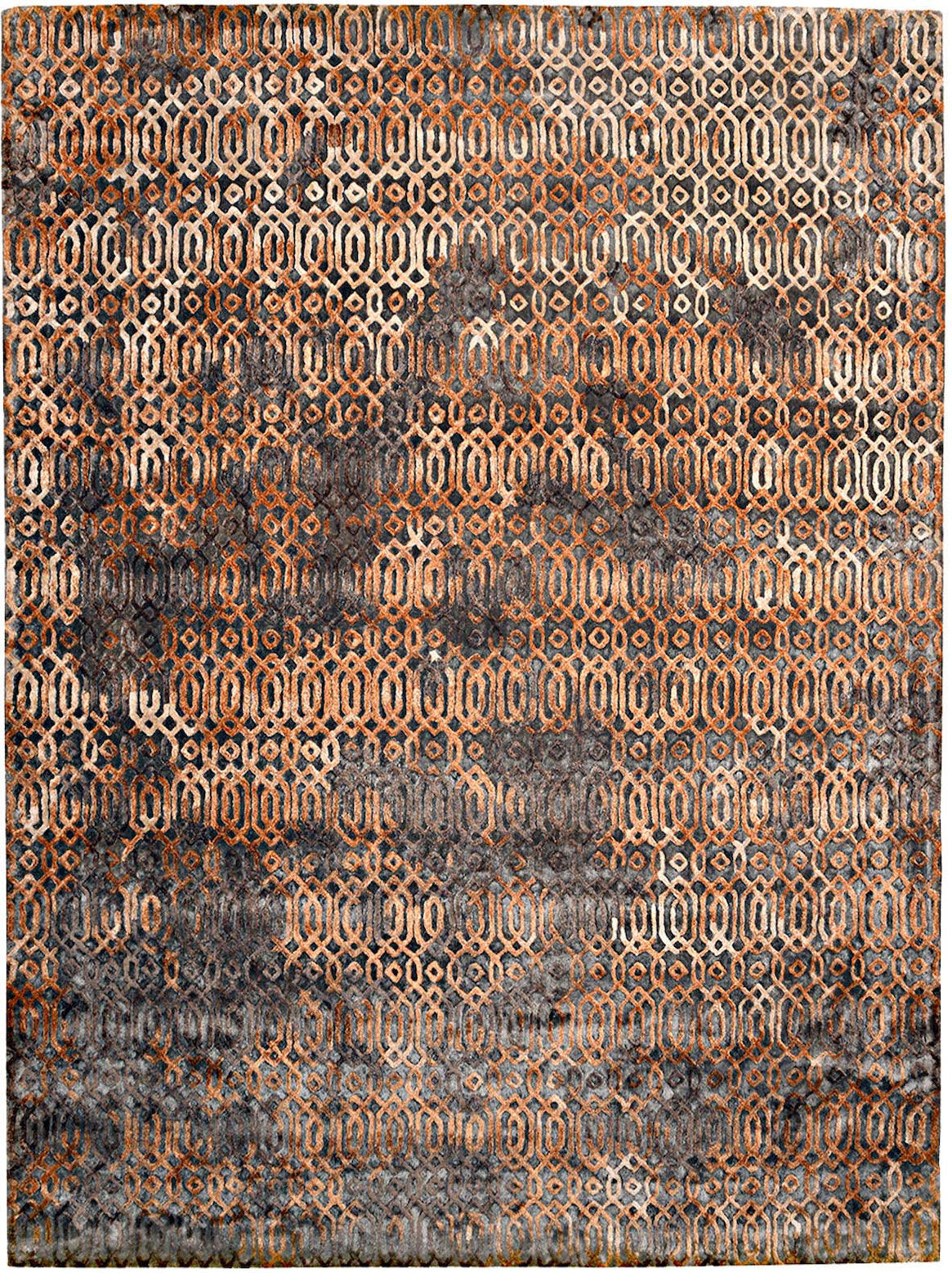 Hands LAGOON Amber Taupe Luxury Carpet - 100% Botanical Silk, Hand Tufted (3' x 5')