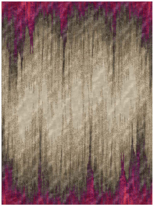 Hands MEZZOTINT Fuchsia Luxury Carpet - 100% Botanical Silk, Hand Tufted (3' x 5')