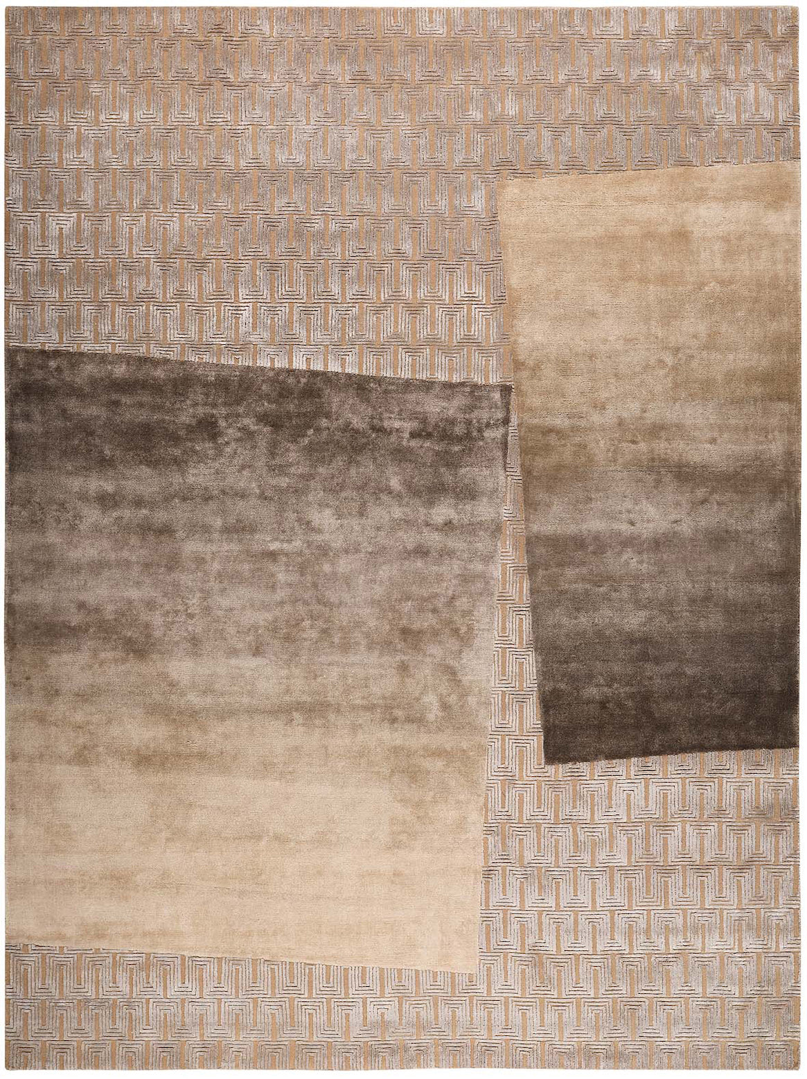 Hands MISCELLA Natural Luxury Carpet - Wool & Botanical Silk, Hand Knotted (5'6" x 8')