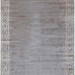 Hands PATRICE Silver Grey Luxury Carpet - 100% Botanical Silk, Hand Knotted (6' x 9')