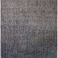 Hands TRELLIS Grey Black Luxury Carpet - 100% Botanical Silk, Hand Knotted (5'6" x 8')