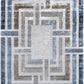 Hands VERGE Beige Blue Luxury Carpet - 100% Botanical Silk, Hand Tufted (4'6" x 6'6")