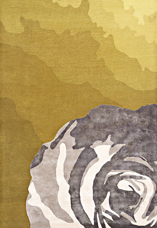 Luxury hand tufted carpet made from Wool & Botanical Silk