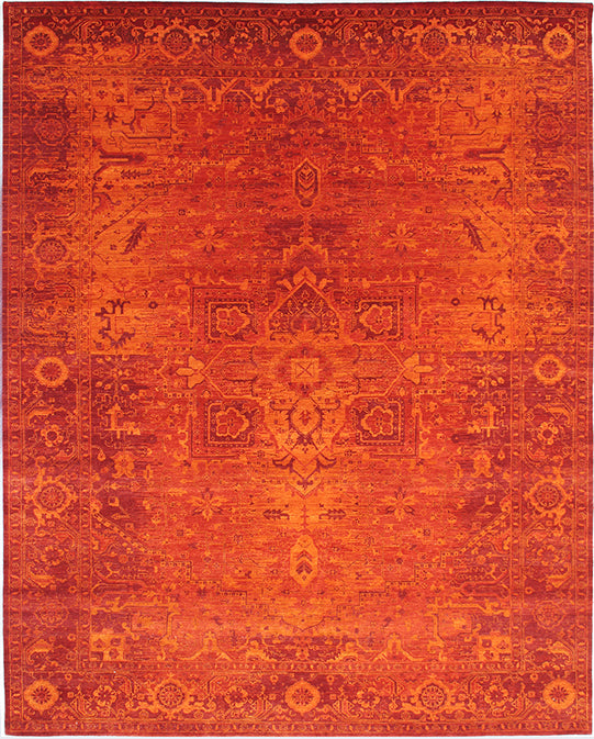 Hands DL 1299 Red Luxury Carpet - Wool & Botanical Silk, Hand Knotted (8'9" x 12')