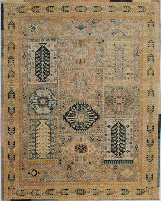 Hands DL 1379 Multi Luxury Carpet - 100% Wool, Hand Knotted (9' x 12')