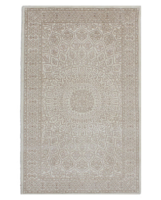 Hands DL 1630 Beige Ivory Luxury Carpet - Wool & Botanical Silk, Hand Knotted (3' x 5')