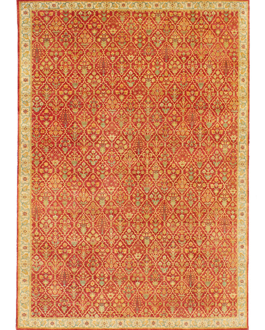 Hands DL 1893 Rust Luxury Carpet - 100% Wool, Hand Knotted (12' x 18')