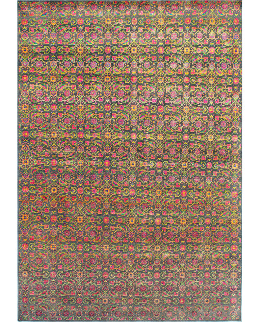 Luxury hand knotted carpet made from Wool & Bamboo Silk