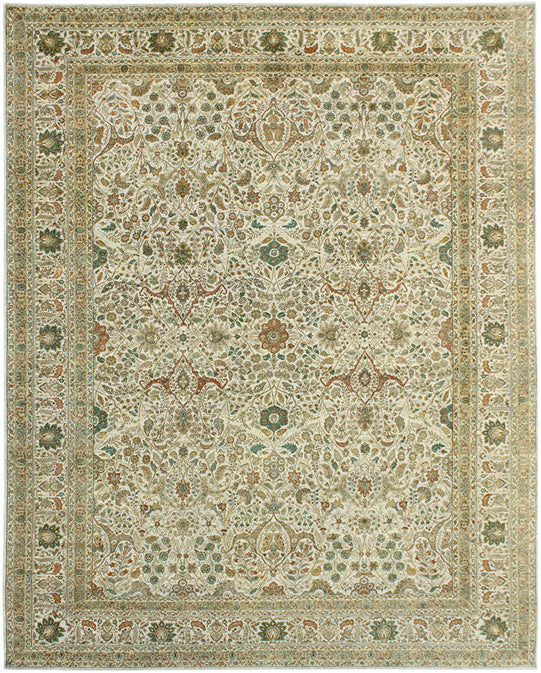 Hands DL 916 Beige Multi Luxury Carpet - 100% Wool, Hand Knotted (9'7" x 14'1")