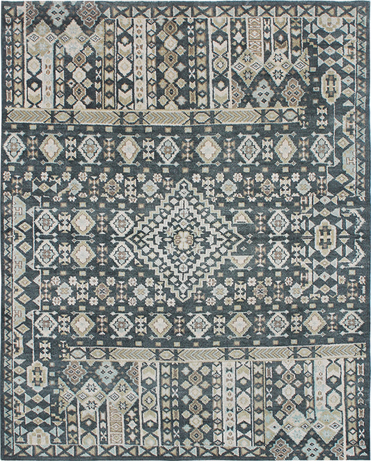 Hands P 4036 Multi Grey Luxury Carpet - 100% Wool, Hand Knotted (8' x 10')