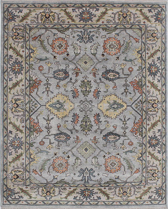 Hands P 4038 Blue Multi Luxury Carpet - 100% Wool, Hand Knotted (9' x 12')