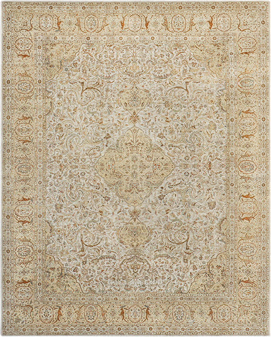 Hands P 4239 Beige Luxury Carpet - 100% Wool, Hand Knotted (10' x 14')