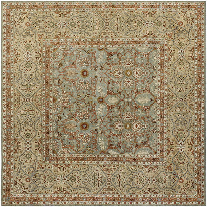 Hands DL 240 Brown Beige Luxury Carpet - 100% Wool, Hand Knotted (9' x 12')