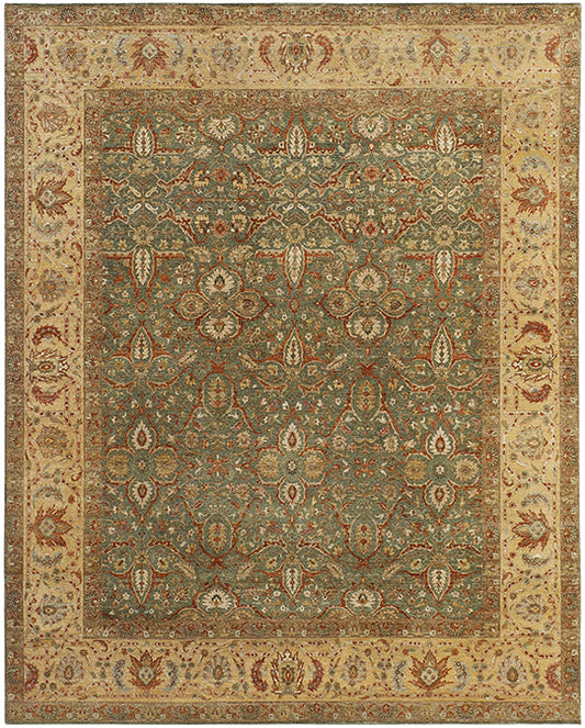 Hands P 4242 Beige Multi Luxury Carpet - 100% Wool, Hand Knotted (10' x 11')