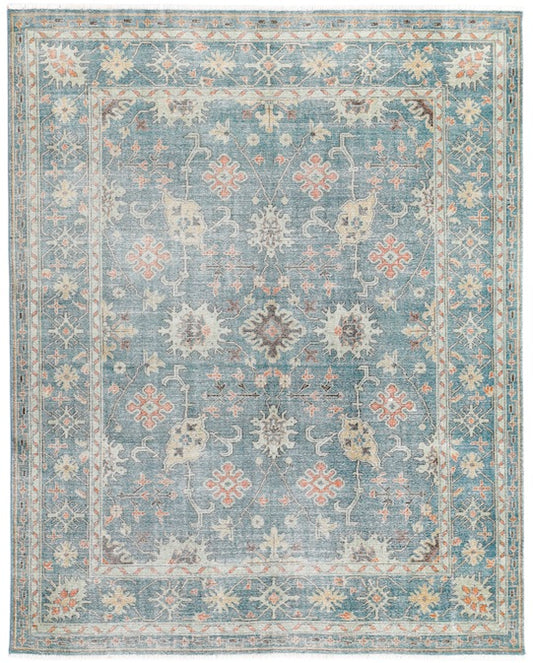 Hands P 4410 Blue Luxury Carpet - 100% Wool, Hand Knotted (8' x 10')