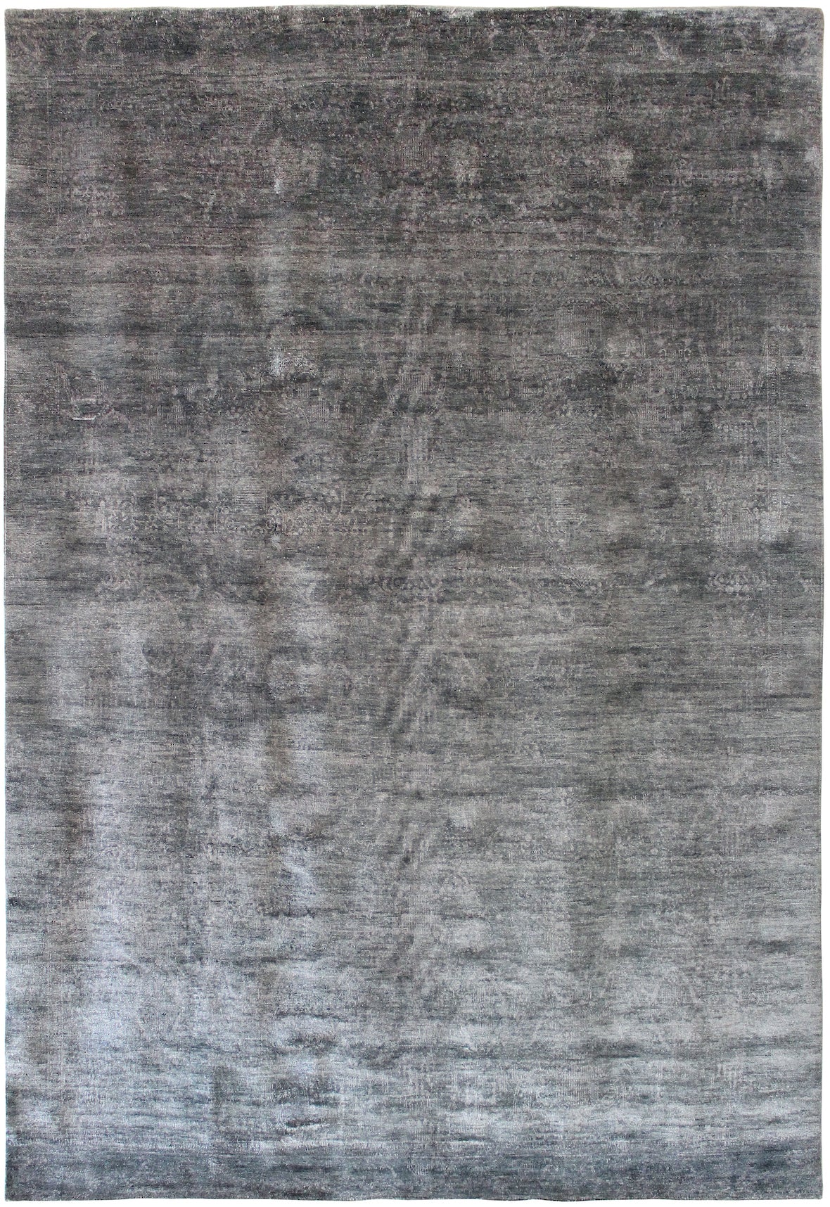 Hands P 35305 Grey Luxury Carpet - 100% Bamboo Silk, Hand Knotted (8' x 10')