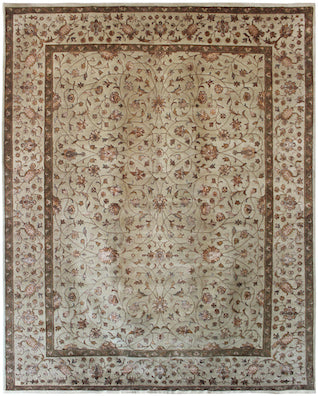 Hands P 500 Beige Brown Luxury Carpet - 100% Wool, Hand Knotted (8' x 10')