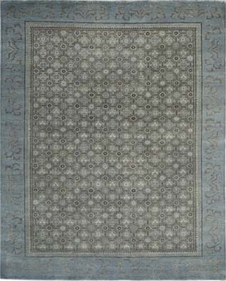 Hands DL 236 Grey Brown Luxury Carpet - 100% Wool, Hand Knotted (9' x 12')